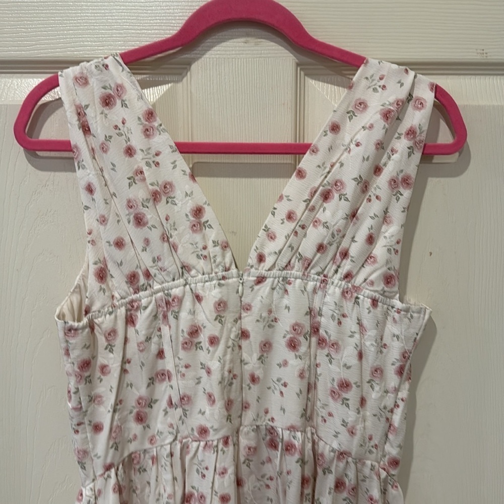 Cider NWT floral knotted corset dress, large - Picture 7 of 9